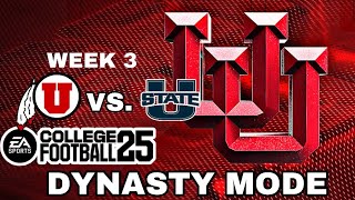 College Football 25 Utah Dynasty  Week 3  vs Utah State [upl. by Hgielrac]