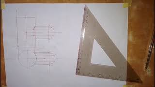 Curve of Interpenetration of Two Unequal Cylinders and Surface Development [upl. by Nnaarual]