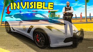 Catching Criminals with Invisible Cop Car in GTA 5 RP [upl. by Levina]