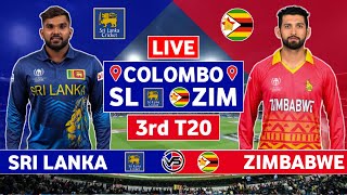 Sri Lanka vs Zimbabwe 3rd T20 Live Scores  SL vs ZIM 3rd T20 Live Scores amp Commentary [upl. by Sally719]