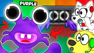 PURPLE CAME OUT OF HIDING RUN Roblox RAINBOW FRIENDS FNAF Game [upl. by Eniamsaj]