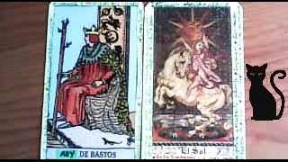 Combinaciones tarot con el REY de Bastos  ARCANOS MAYORES Por TARA [upl. by Llatsyrk]