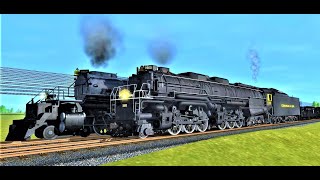 Union Pacific the quotBig Boyquot vs CampO H8 Allegheny at 12000 tons  Trainz [upl. by Nimocks]