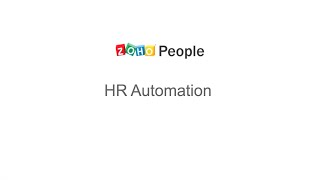 Zoho peopleHR automation Webinar [upl. by Nady938]