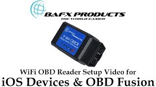 BAFX Products iOS Setup Video for WiFi OBD Reader [upl. by Virgil]