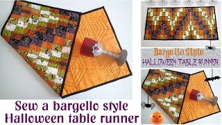 Bargello Style Halloween Table Runner Quilt [upl. by Atinav]