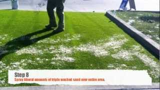 DIY artificial grass installation on concrete [upl. by Ytsud862]