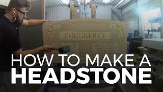 How to make a headstone  Hopkins Memorials [upl. by Esekram]