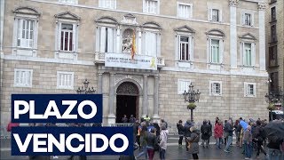 Vence el plazo para retirar el lazo amarillo del Palau de la Generalitat [upl. by Daniel414]