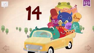 Learn Number Fourteen 14 in English amp Counting Math by Endless Alphabet Kids Educational Video [upl. by Colpin475]