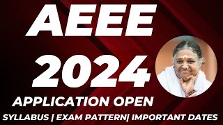 AMRITA UNIVERSITY APPLICATION OPENAEEE 2024A TO Z DETAILSHOW TO APPLYADMISSION OPENEXAM PATTERN [upl. by Olva]