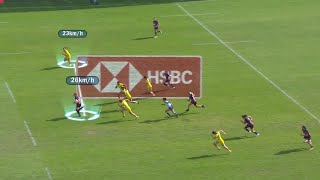 Evania Pelite makes insane covering tackle at Paris Sevens [upl. by Iaras]