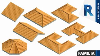 Presentación y Guía de Uso  Familia de Cubierta de Tejas Adaptativa en Revit  Familias Revit [upl. by Eliathas]