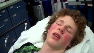 Hilarious reaction to hospital drugs broken wrist Original [upl. by Annyl428]