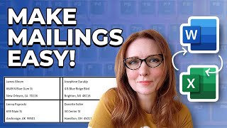 How to Create LABELS in Microsoft Word Using Mail Merge  Use Data From Microsoft Excel [upl. by Nnaitsirk153]