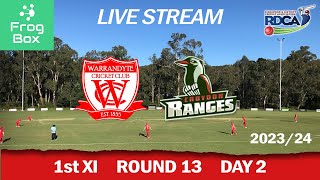 RDCA  Wilkins Cup  Round 13  Warrandyte v Croydon Ranges  Day 2 [upl. by Niliram]