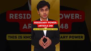 Residuary PowerArticle 248 constitutionalrights upsc indianpolity education centralgovernment [upl. by Eleonore]