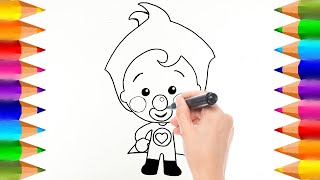 Cómo dibujar al Payaso Plim Plim  Dibujos para niños [upl. by Sedgewake]