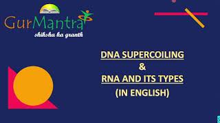 DNA SUPERCOILING  RNA  RNA TYPES  BIOCHEMISTRY  GATE XL  GURMANTRA [upl. by Toni640]