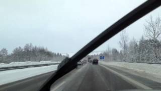 Autobahn Driving in the Snow [upl. by Enattirb]