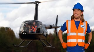 Helicopter for Kids  Handyman Hal works with Real Helicopter  Fun Videos for Kids [upl. by Germano]