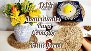 DIY COMO HACER INDIVIDUALES PARA TU COMEDOR FACIL CON TAN SOLO 3 DOLLARES ESTILO farmhouse [upl. by Sadnak232]