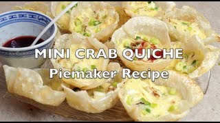 Mini Crab Quiche Piemaker Video Recipe cheekyricho [upl. by Cinomod520]