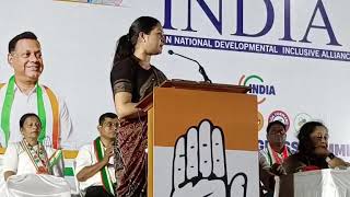 Goan Reporter  Congress Leader Alka lamba speaking at a Public Meeting at Ponda for Capt Viriato [upl. by Kumagai]