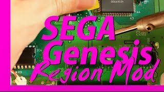 SEGA Genesis 1 Region Mod NTSC to NTSCJ [upl. by Allekram]