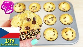 Recept na super muffiny za 3 minuty  chutné jednoduché pečení s kousky čokolády [upl. by Atronna]