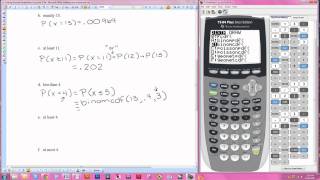 Finding Binomial Probabilities Using the TI84 [upl. by Becket]