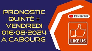 pronostic Quinté vendredi 160824 A Cabourg  Prix de Graignes  Attelé [upl. by Ateloj]