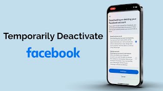 How To Temporarily Deactivate Facebook Account [upl. by Abbottson]