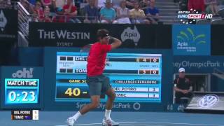 ATP Sydney Final 2014  Juan Martin del Potro 1 vs Bernard Tomic HD 720p [upl. by Nevanod]