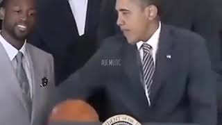 Barack Obama Basketball skill During speech [upl. by Assirk323]