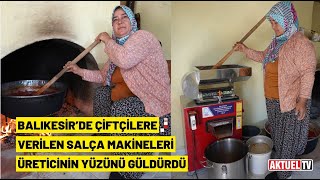 Salça makinesi domates üreticisinin yüzünü güldürdü [upl. by Holden594]