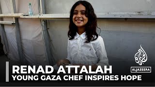 Meet Renad a 10yearold chef charming the internet with cooking videos amid Israels war on Gaza [upl. by Lyrradal]