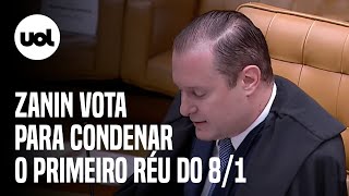 Zanin segue Moraes e vota para condenar o primeiro réu por 5 crimes no 8 de janeiro [upl. by Amick121]