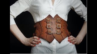 How to Make a Leather Corset  Tutorial and Pattern Download [upl. by Leahci434]