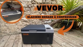 GLACIÈRE PORTABLE A COMPRESSION VEVOR 20L A BAS PRIX [upl. by Asoral]