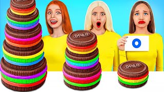 100 Layers Food Challenge  Eating 1 VS 100 Layers of Bubble Gum vs Chocolate by Turbo Team [upl. by Yadsnil]