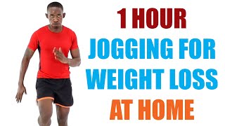 1 Hour Jogging For Weight Loss at Home 🔥 Burn 700 Calories Jogging in Place 🔥 [upl. by Airetnuhs]