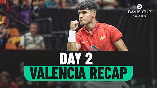 Day 2 Valencia Recap  Davis Cup 2024 Finals Group Stage [upl. by Nayb922]