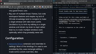 Bad Emacs User Tries Visual Studio Code In Anger [upl. by Anabel]