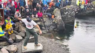 World Stone Skimming Championships 2023 Dougie Isaacs threestone qualification [upl. by Greenfield166]