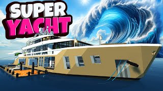 We Have to Survive a TSUNAMI in a Super Yacht in Stormworks Multiplayer [upl. by Liagabba29]