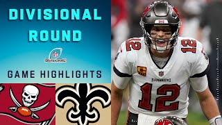 Buccaneers vs Saints Divisional Round Highlights  NFL 2020 Playoffs [upl. by Annuhsal]