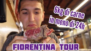 FIORENTINA TOUR  FIRENZE  6KG DI CARNE IN 24h  4 FIORENTINE IN 4 RISTORANTI with eng sub [upl. by Kruger725]