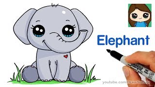 How to Draw an Elephant Easy [upl. by Htebizile]