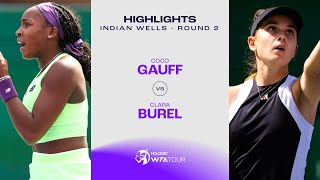 Coco Gauff vs Clara Burel  2024 Indian Wells Round 2  WTA Match Highlights [upl. by Eniamrej]